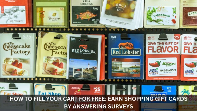 How to Fill Your Cart for Free Earn Shopping Gift Cards by Answering Surveys